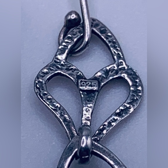 Silpada RARE Sterling Faceted Citrine Heart Dangle French Wire Earrings - Picture 10 of 11